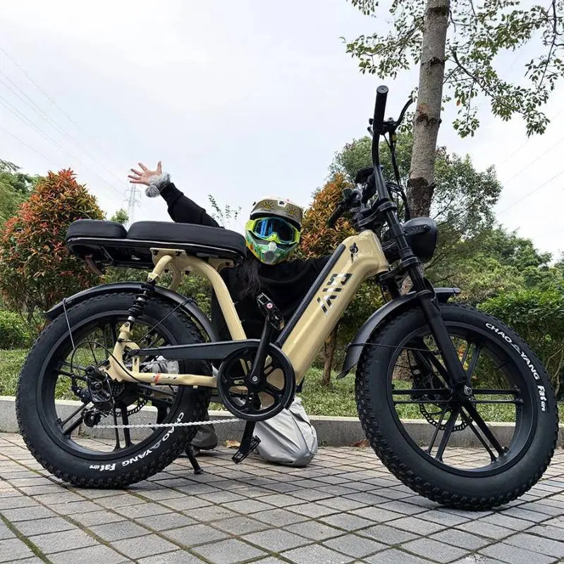 TST® R7 Moped Style 1500W Full Suspension Electric Cargo Bike | 2026 New Model