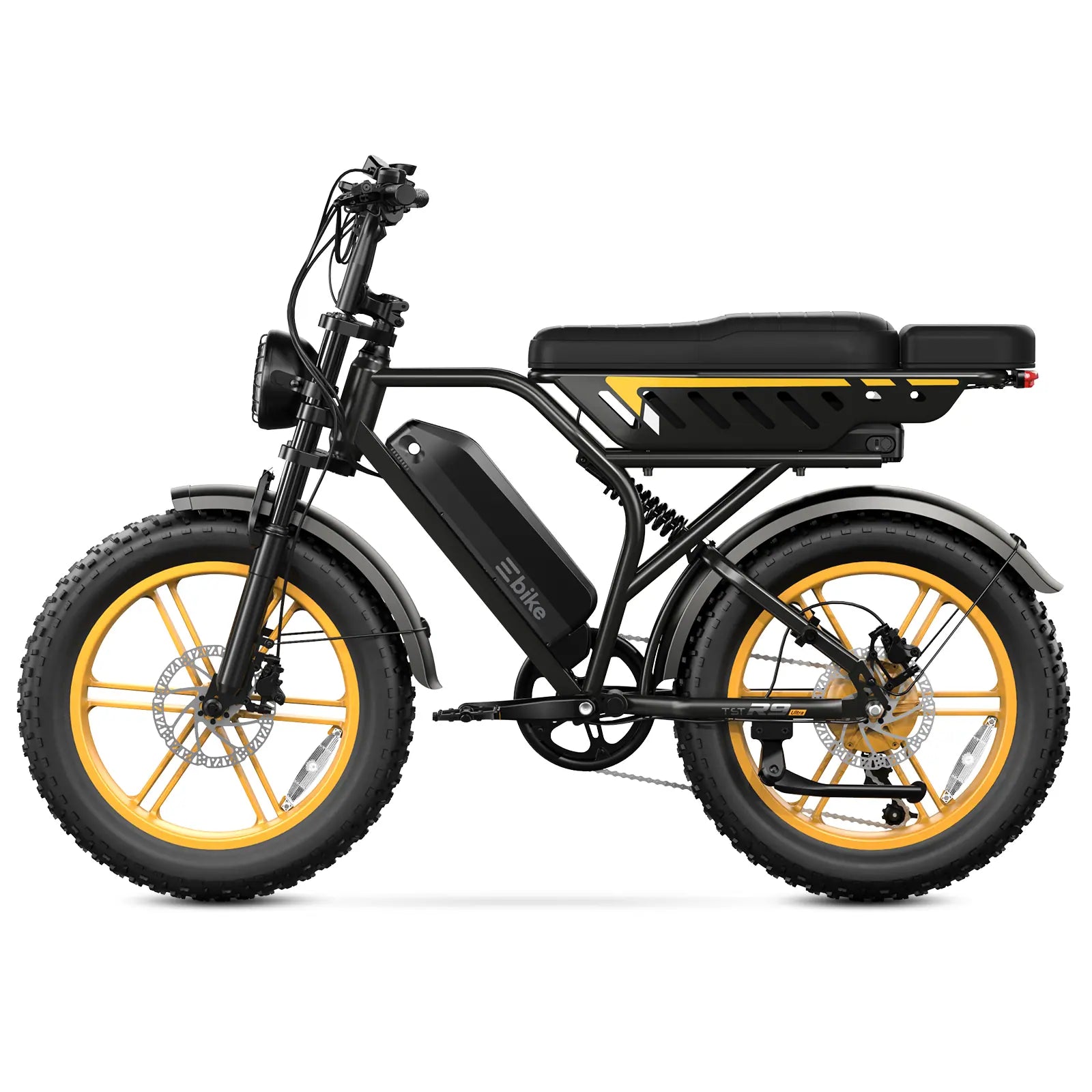 TST® R9 Dual-Battery 1500W Long-Range Full-Suspension Moped Style Electric Bike (2026 Model)