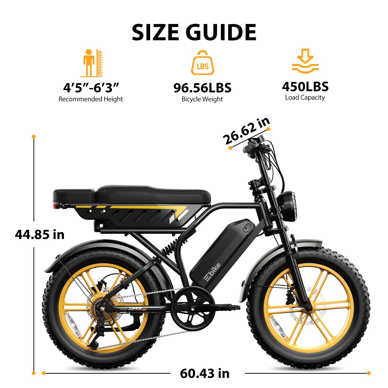 TST® R9 Dual-Battery 1500W Long-Range Full-Suspension Moped Style Electric Bike (2026 Model)