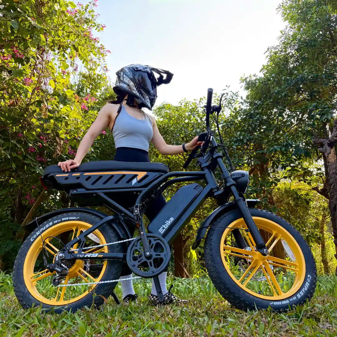TST R9 1500W Full-Suspension Moped Style Electric Bike (2026 Model)
