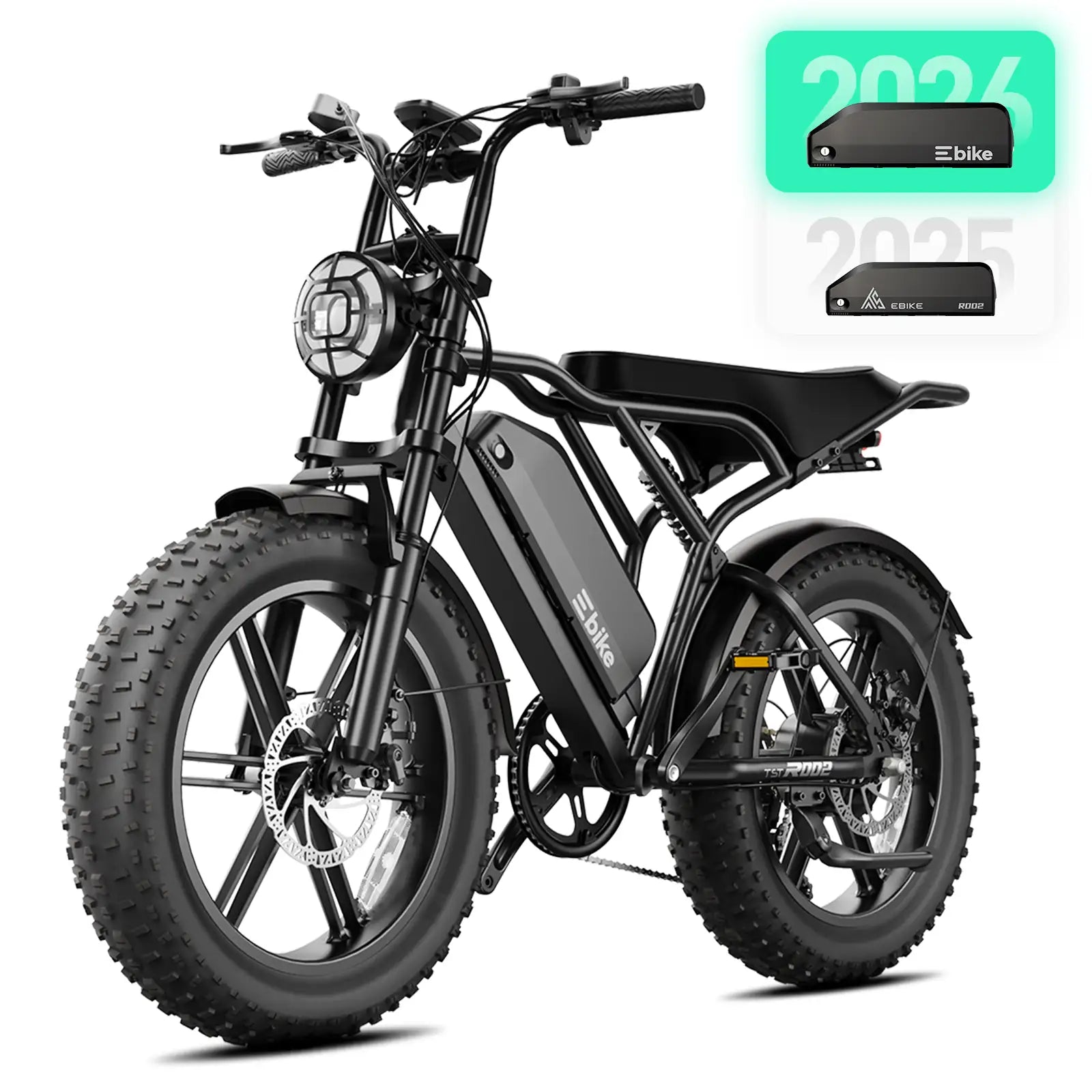 TST® R002 20'' 1500W Full Suspension Moped-style Electric Bike