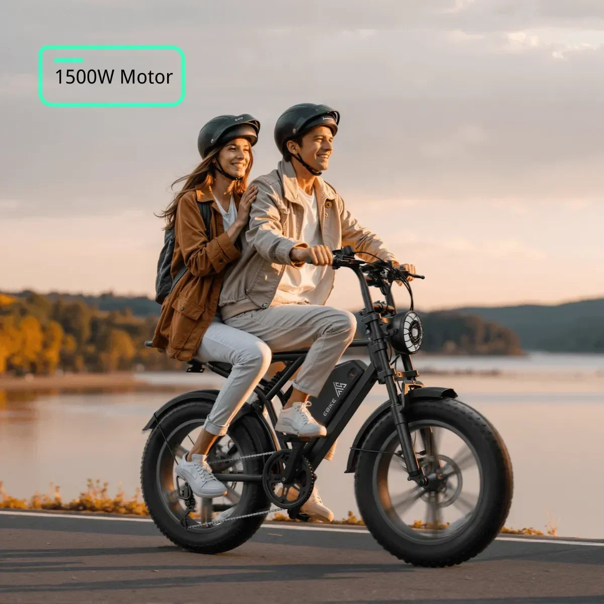 TST® R002 20'' 1500W Full Suspension Moped-style Electric Bike