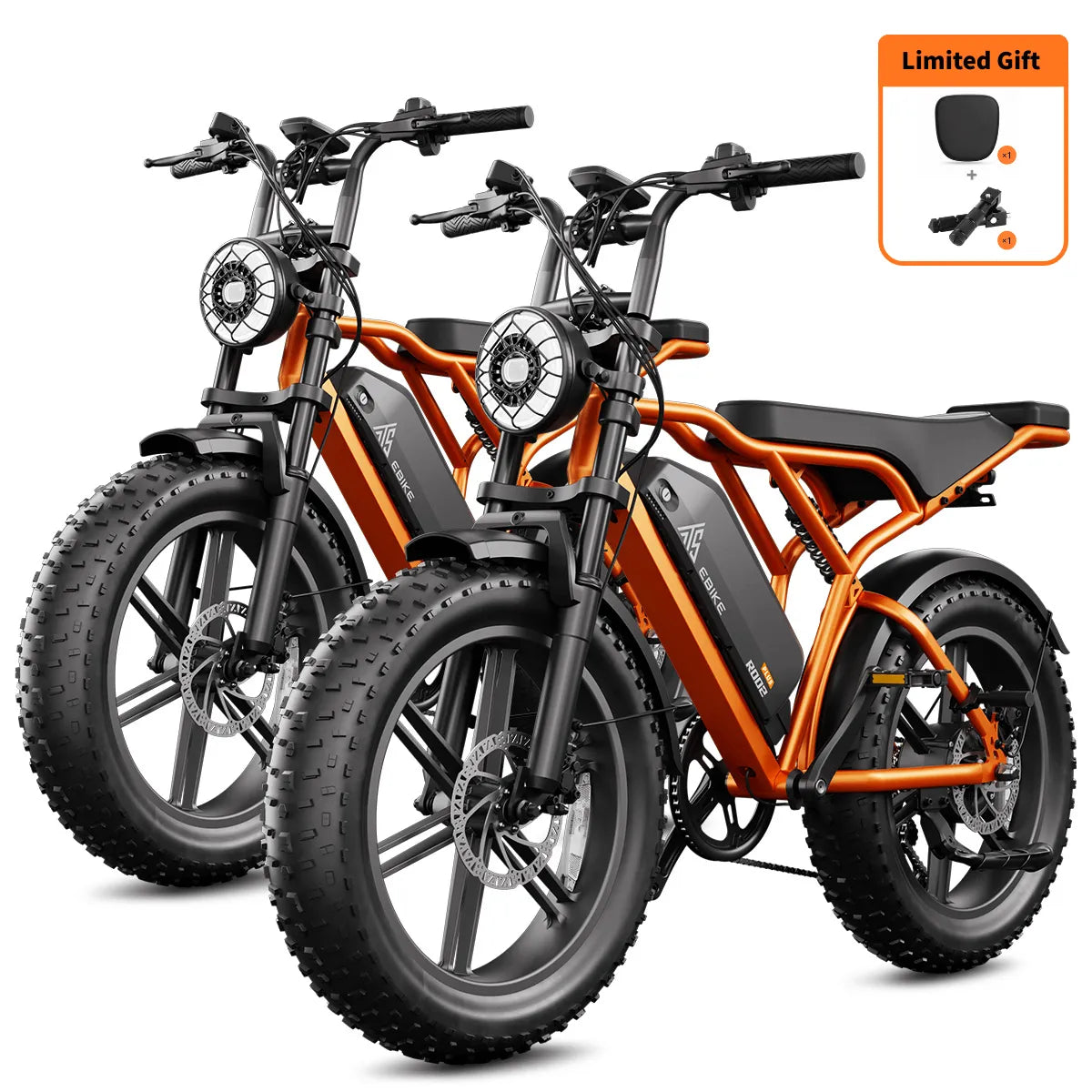 TST® R002 20'' 1500W Full Suspension Moped-style Electric Bike
