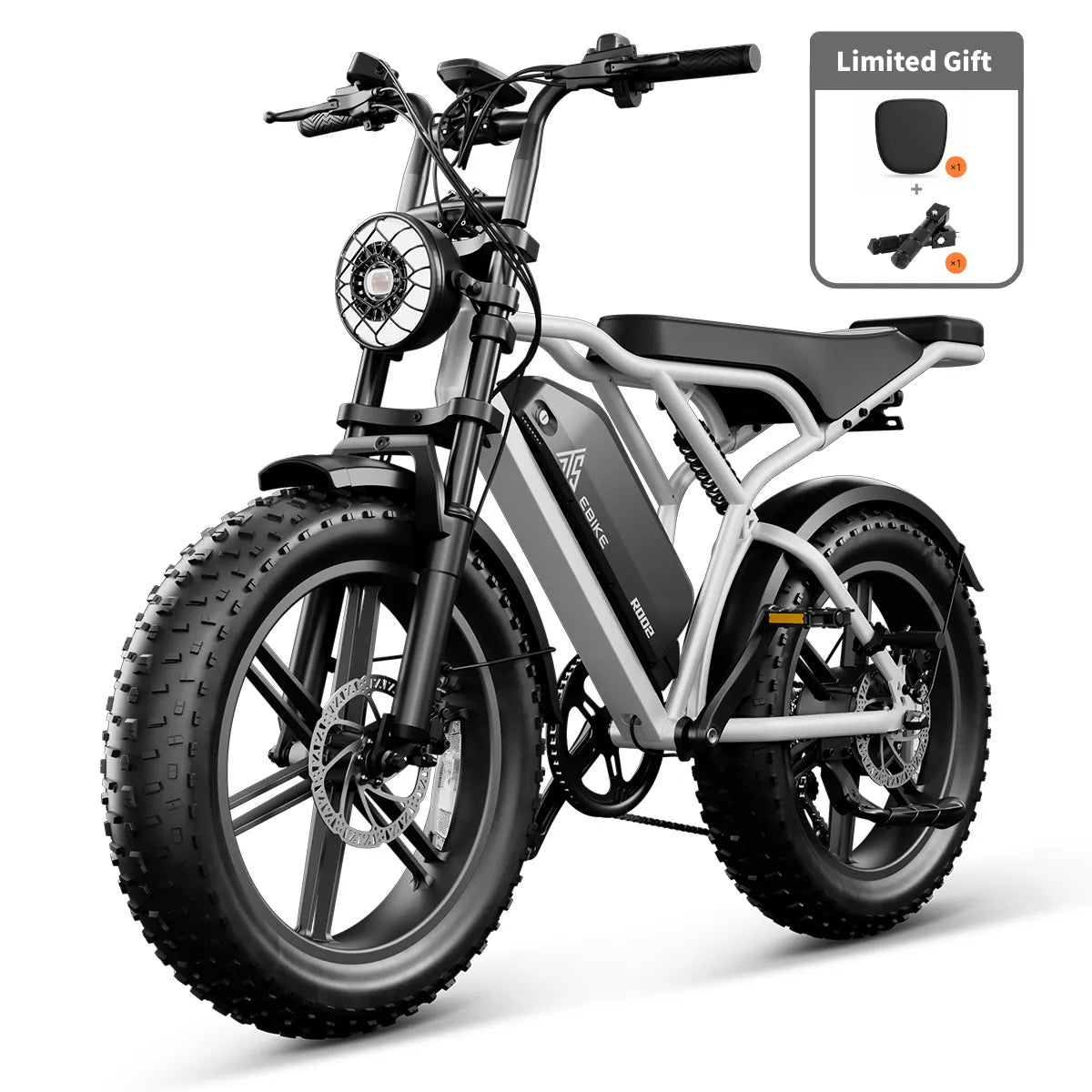 TST® R002 20'' 1500W Full Suspension Moped-style Electric Bike