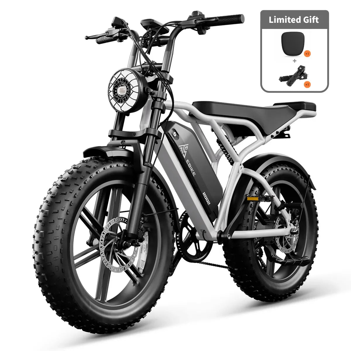 TST® R002 20'' 1500W Full Suspension Moped-style Electric Bike