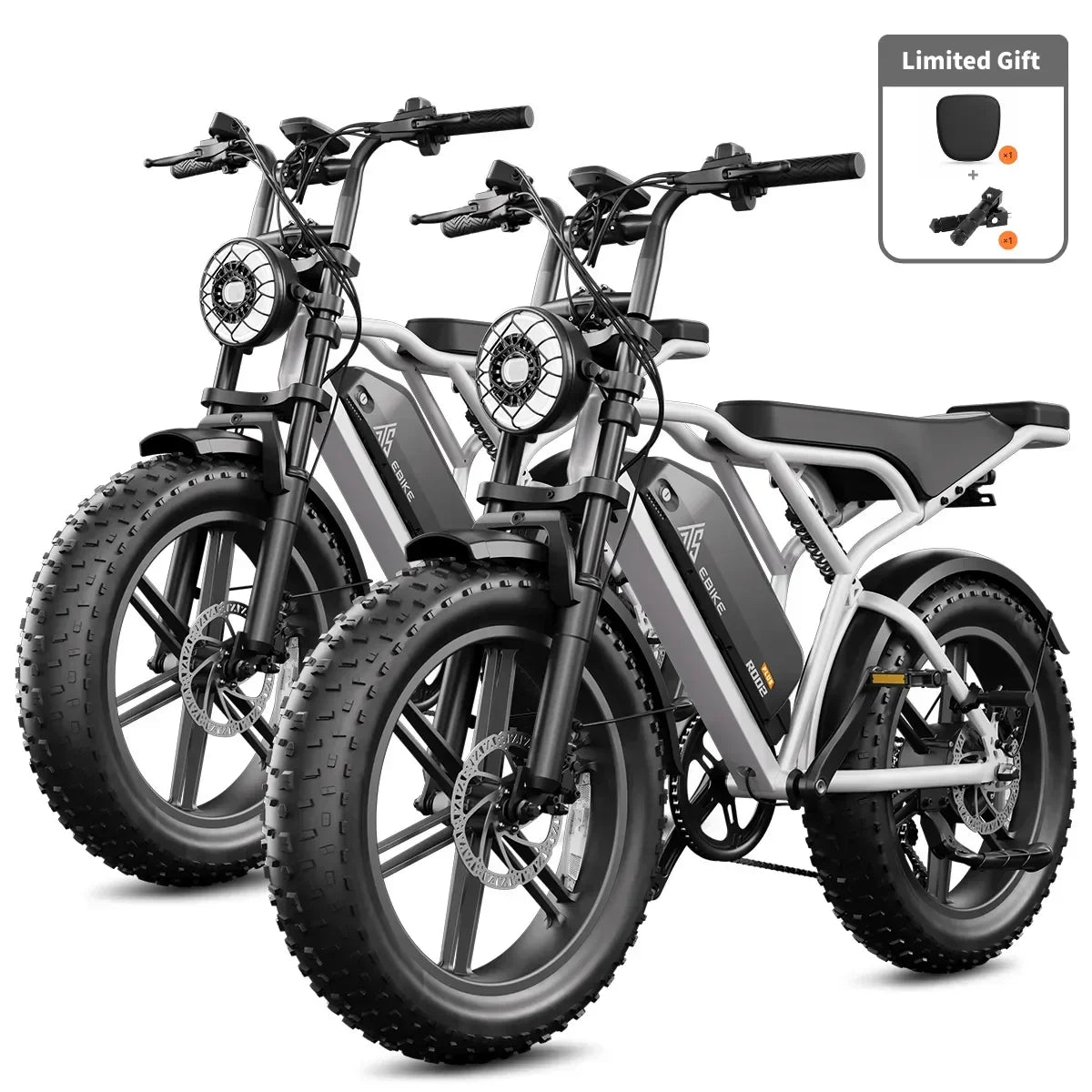 TST® R002 20'' 1500W Full Suspension Moped-style Electric Bike