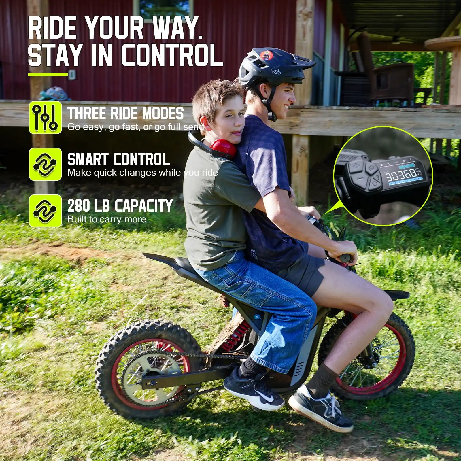 TST® GT63 2600W Electric Dirt Bike for Teens & Adults