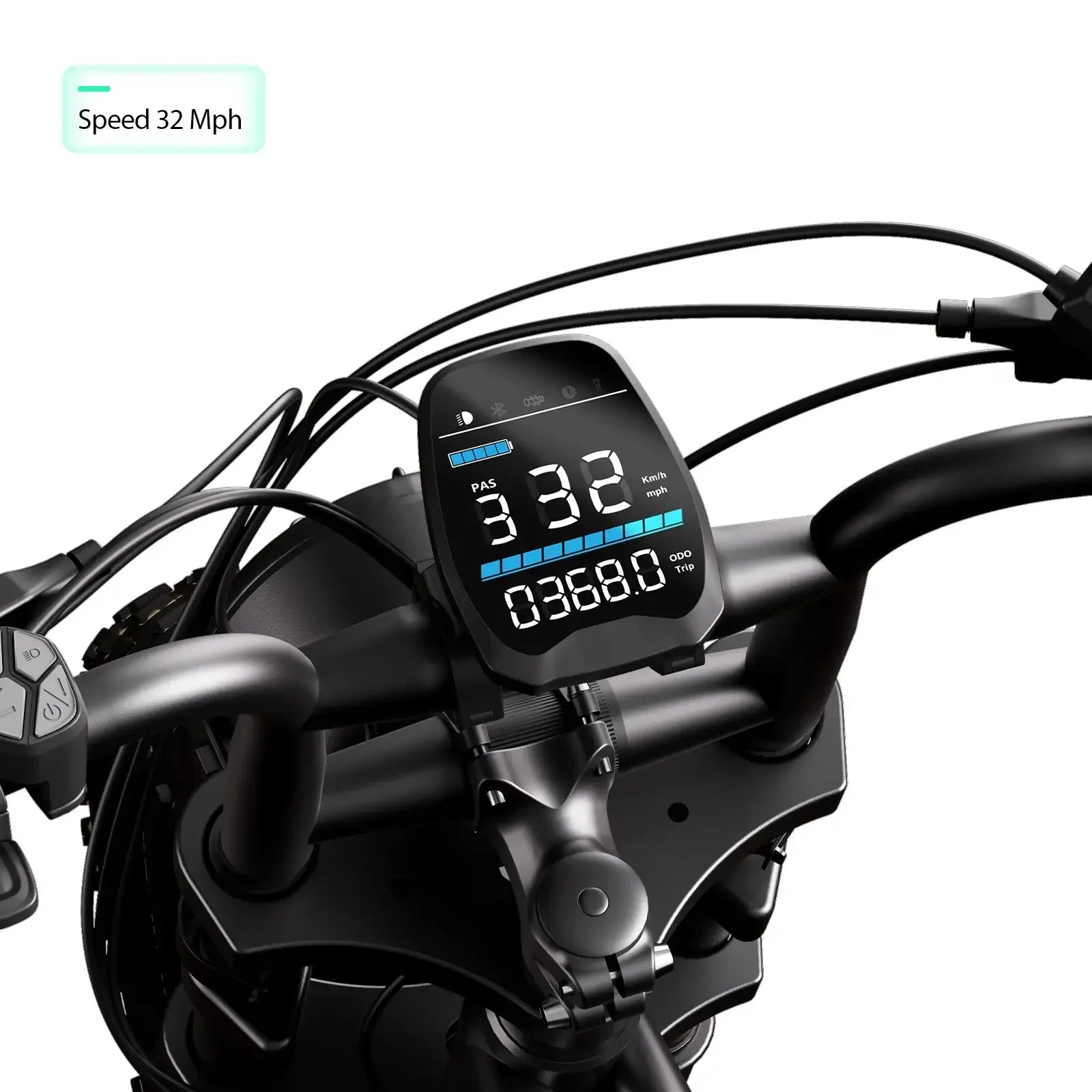 TST® R002 20'' 1500W Full Suspension Moped-style Electric Bike