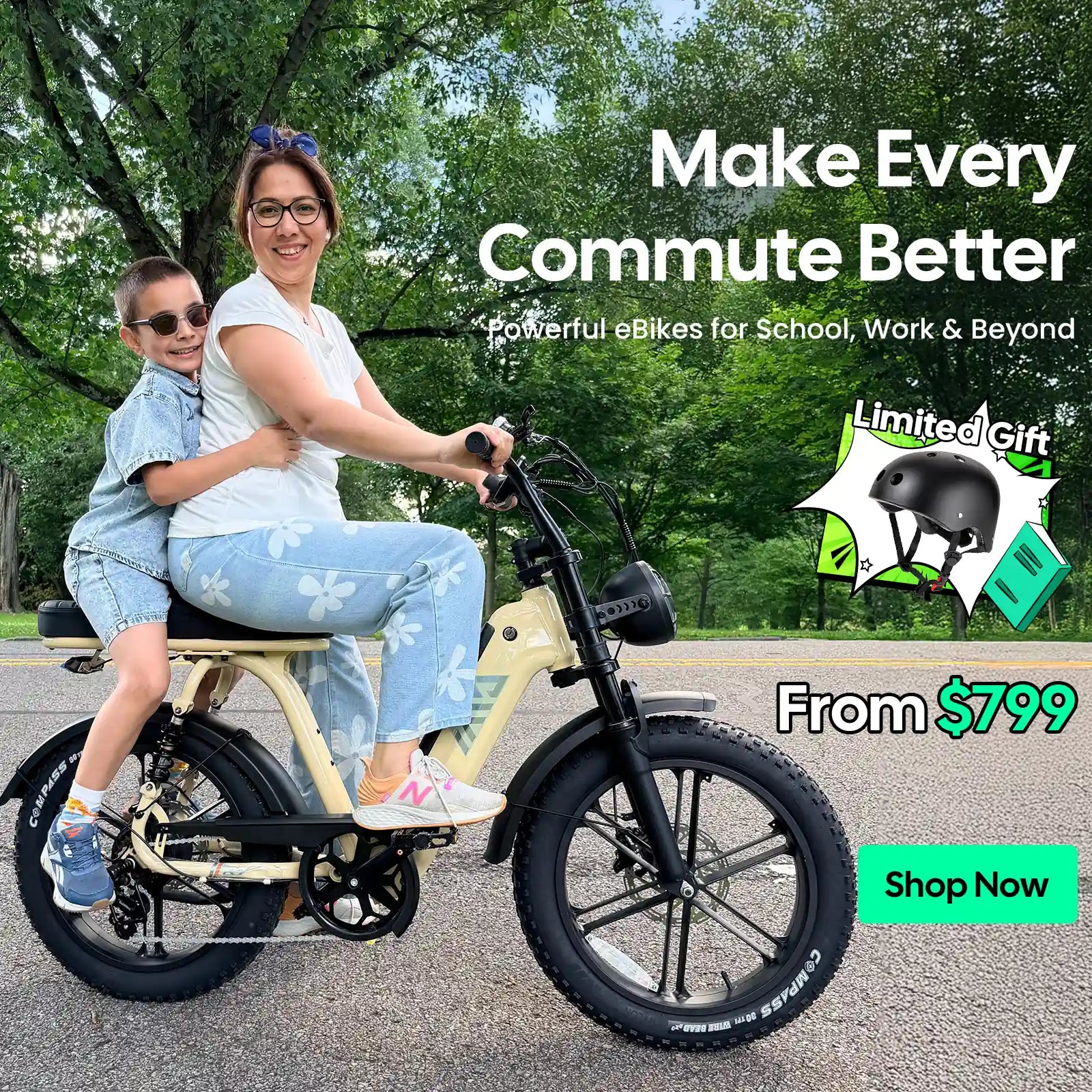 TST® R7 Moped Style 1500W Full Suspension Electric Cargo Bike | 2026 New Model