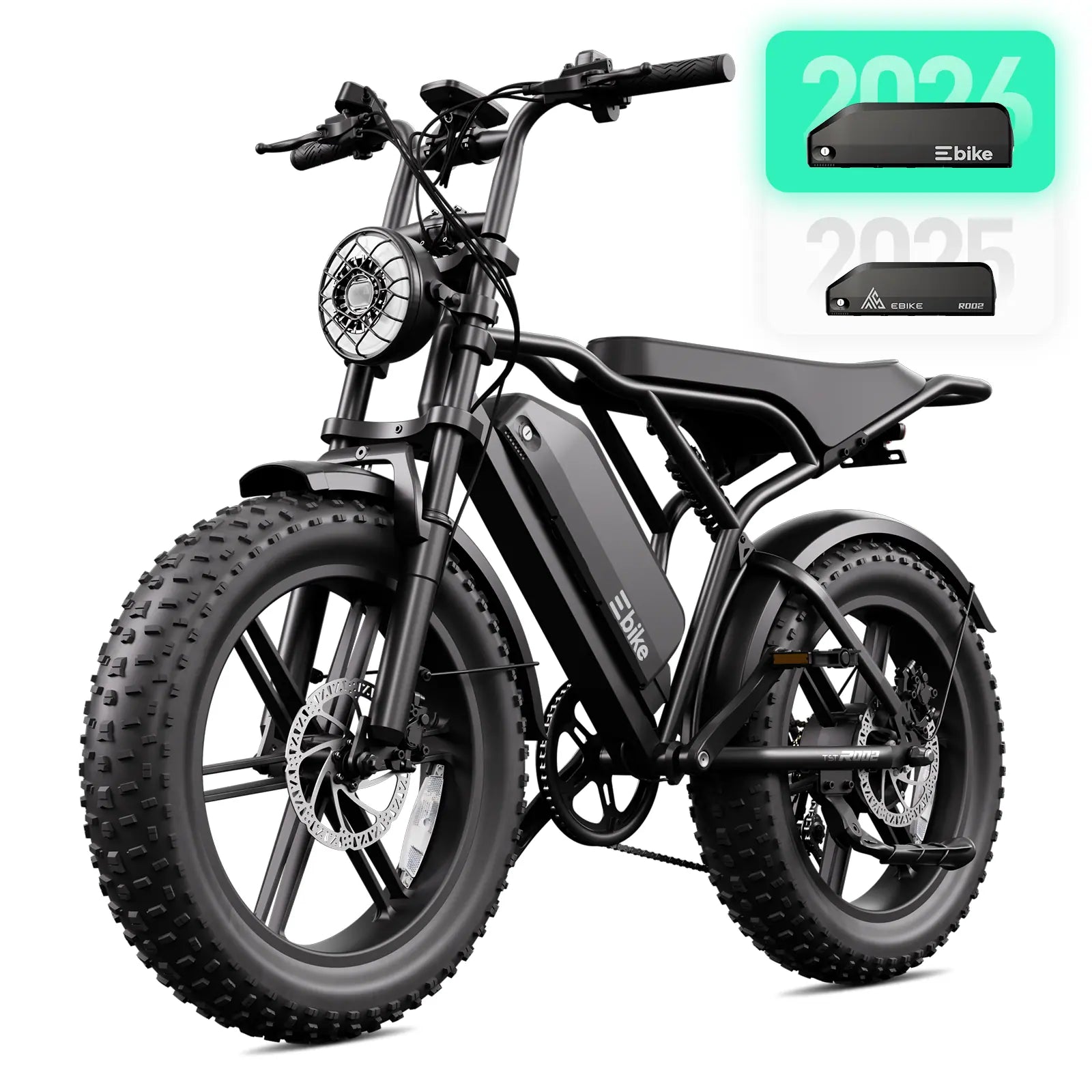 TST® R002 20'' 1500W Full Suspension Moped-style Electric Bike