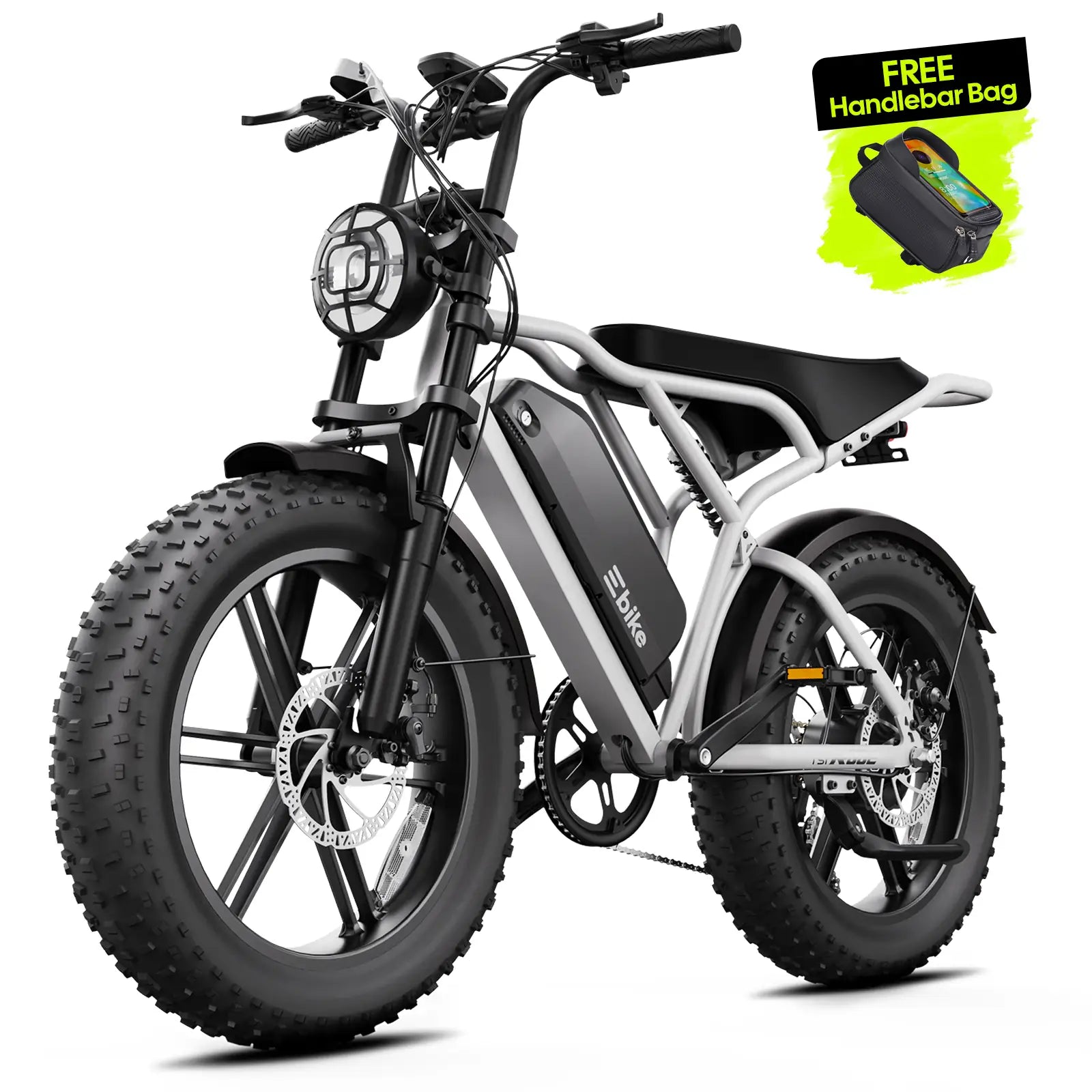TST® R002 20'' 1500W Full Suspension Moped-style Electric Bike