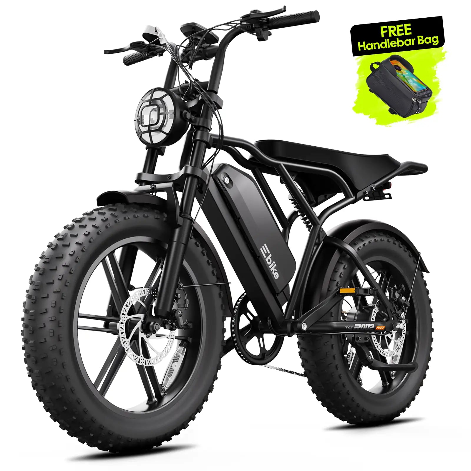 TST® R002 20'' 1500W Full Suspension Moped-style Electric Bike