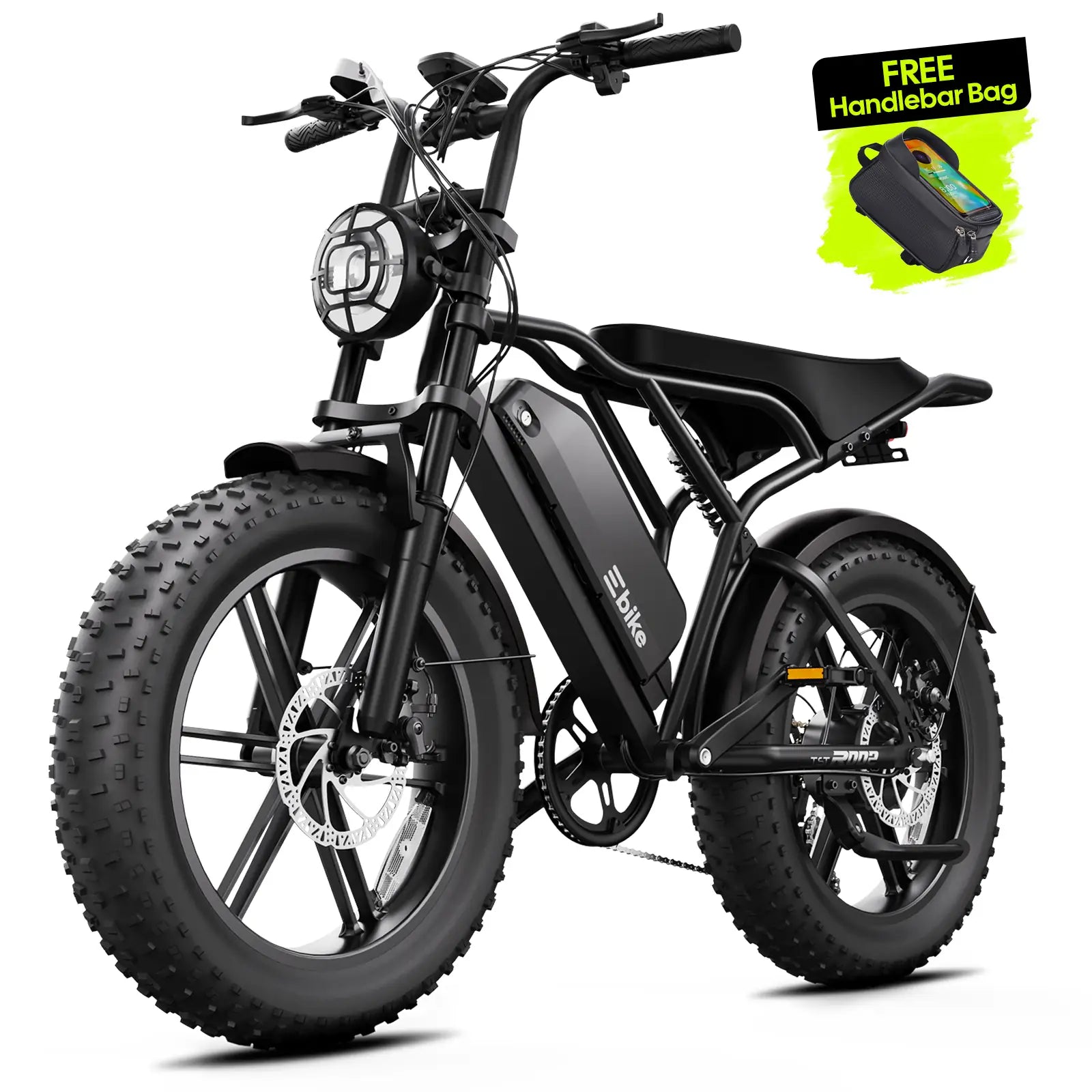 TST® R002 20'' 1500W Full Suspension Moped-style Electric Bike