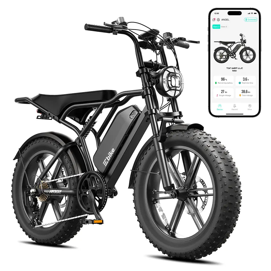 TST® R002 20'' 1500W Full Suspension Moped-style Electric Bike