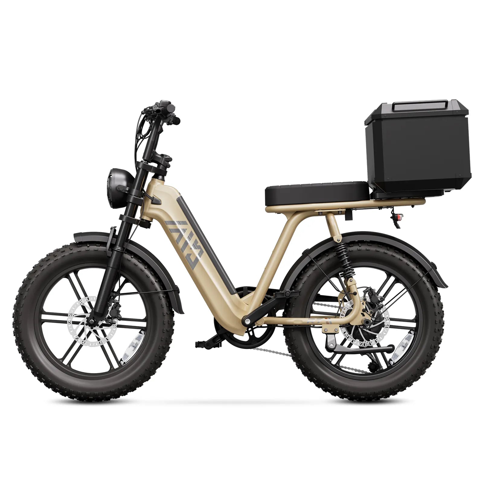 TST® R7 Moped Style 1500W Full Suspension Electric Cargo Bike | 2026 New Model
