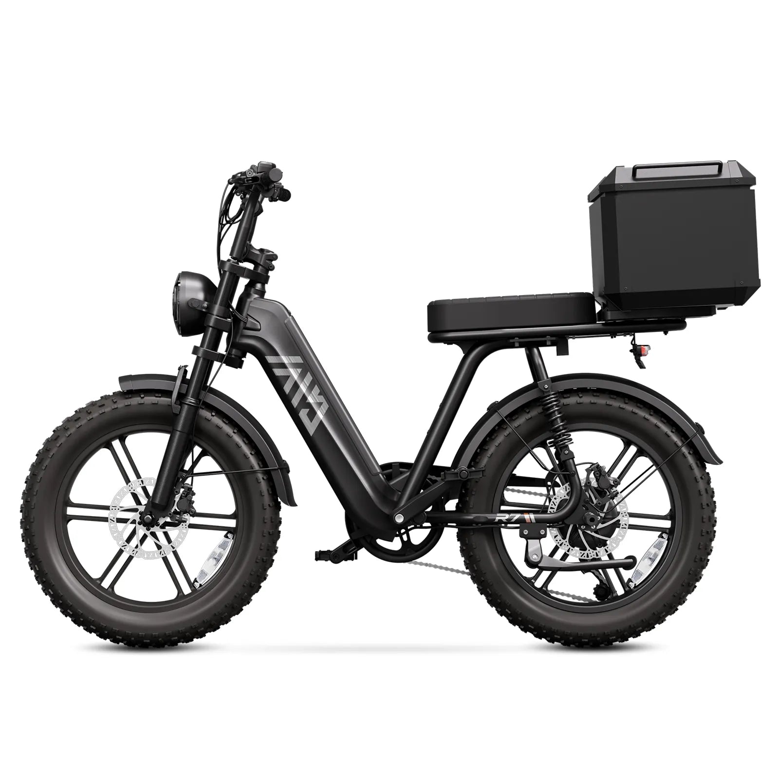 TST® R7 Moped Style 1500W Full Suspension Electric Cargo Bike | 2026 New Model