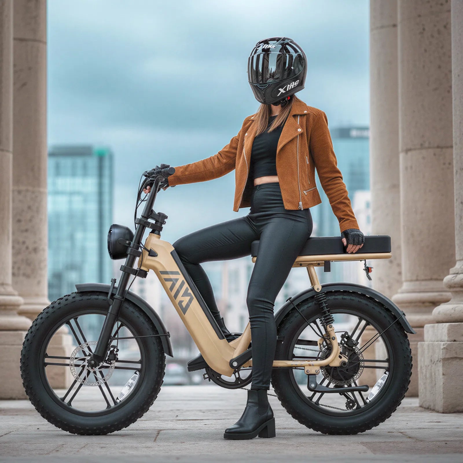 TST® R7 Moped Style 1500W Full Suspension Electric Cargo Bike | 2026 New Model