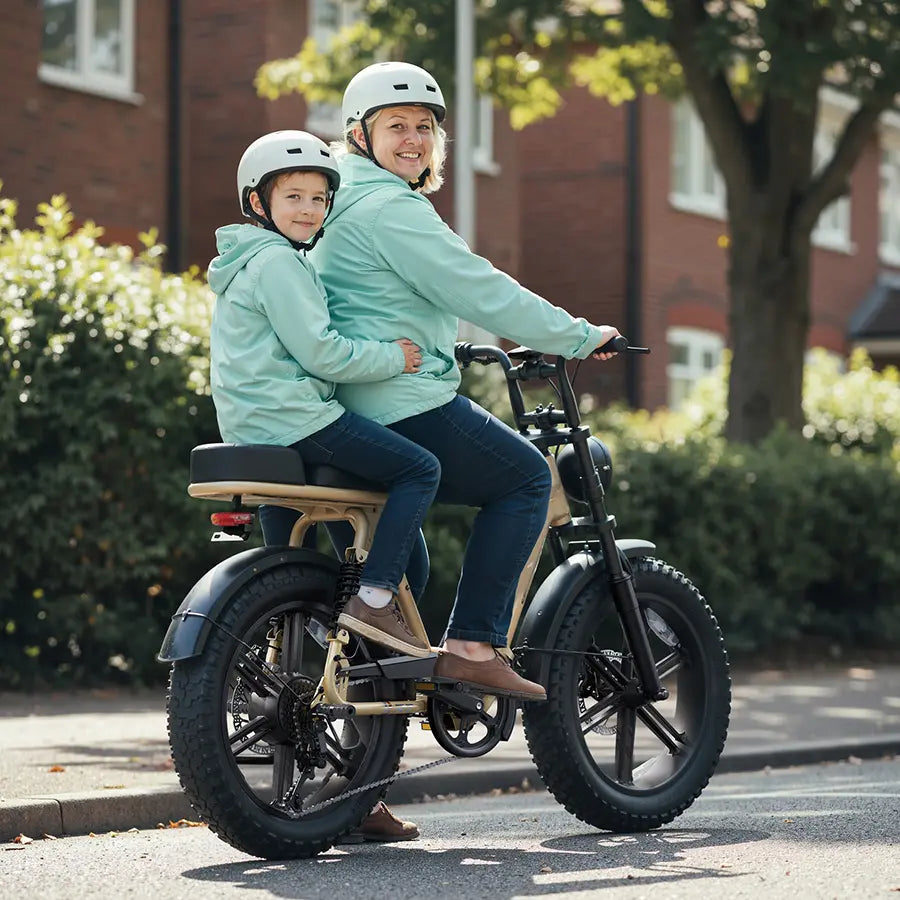 TST® R7 Moped Style 1500W Full Suspension Electric Cargo Bike | 2026 New Model