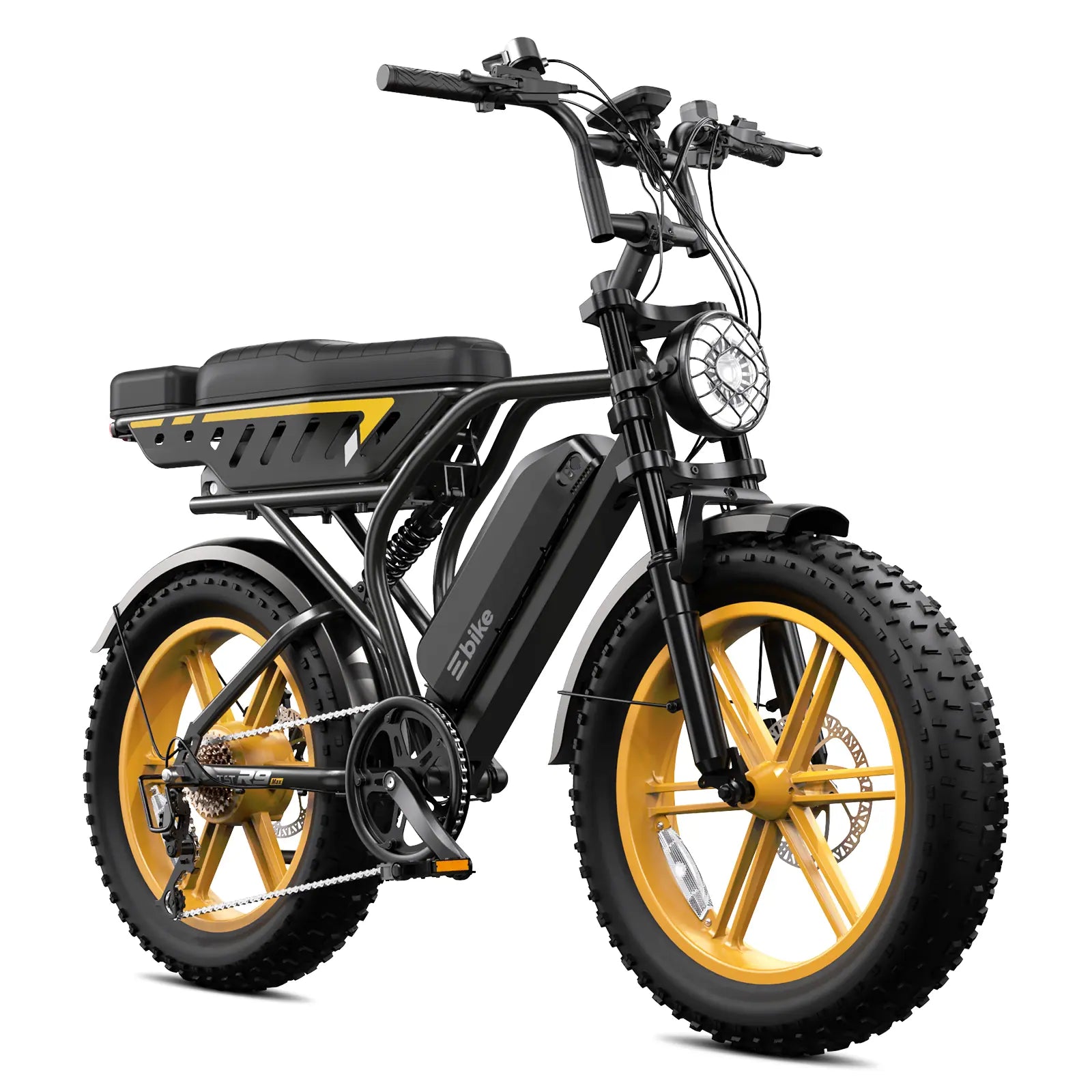 TST® R9 Dual-Battery 1500W Long-Range Full-Suspension Moped Style Electric Bike (2026 Model)