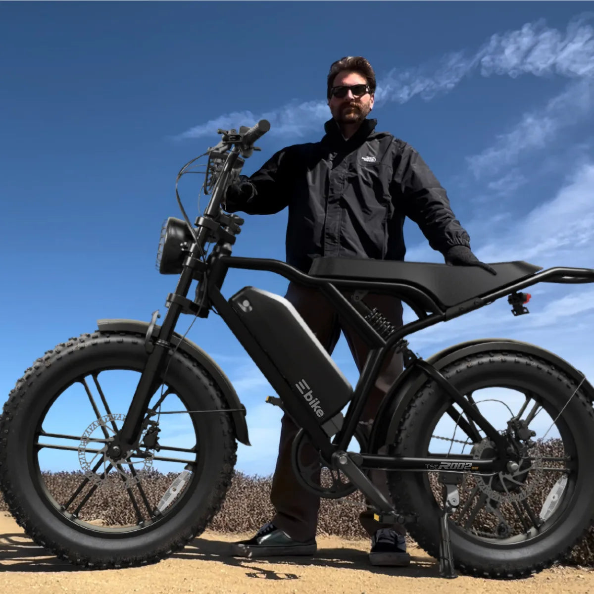 TST® R002 20'' 1500W Full Suspension Moped-style Electric Bike