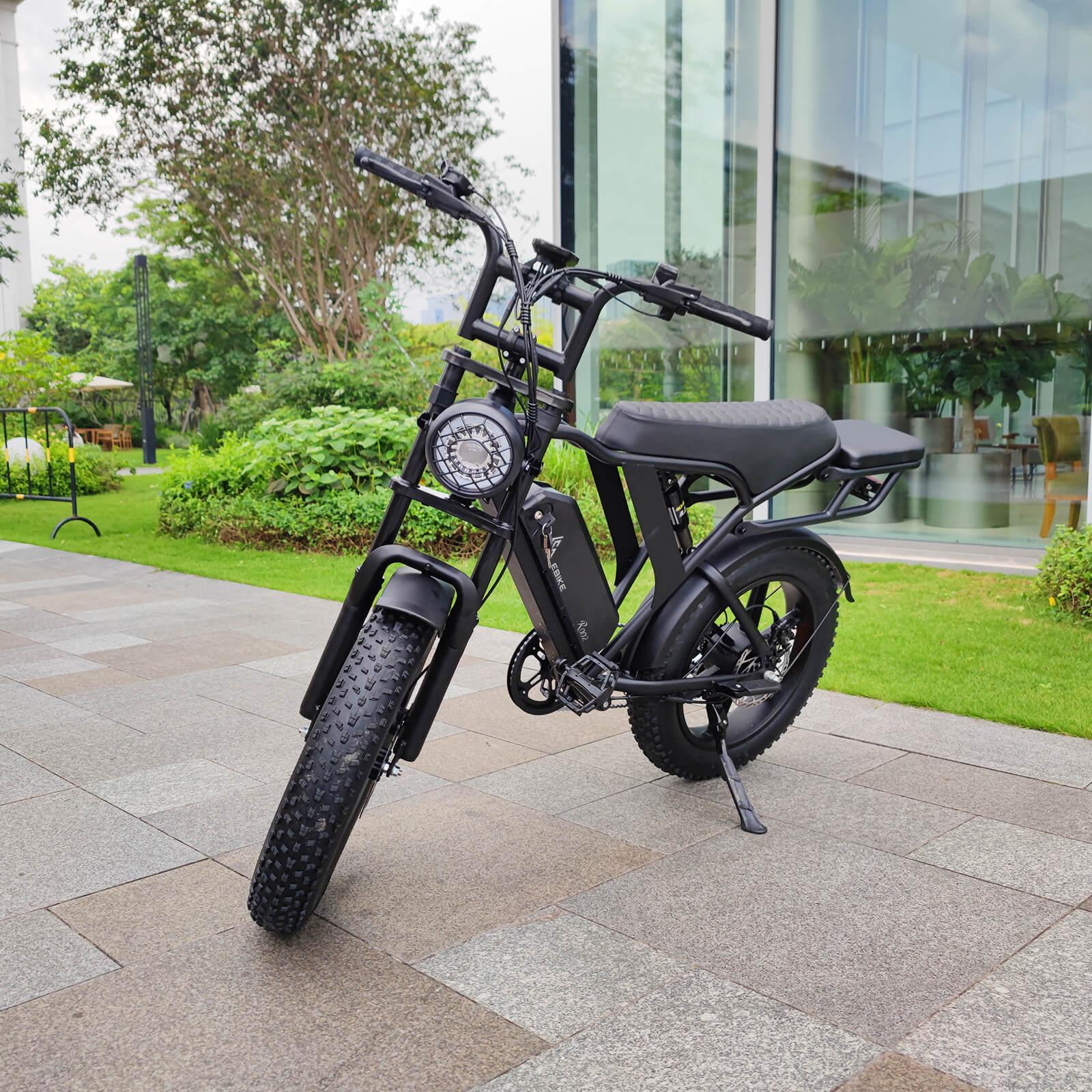 TST® R002 20'' 1300W Full Suspension Moped-style Electric Bike - TST Ebike