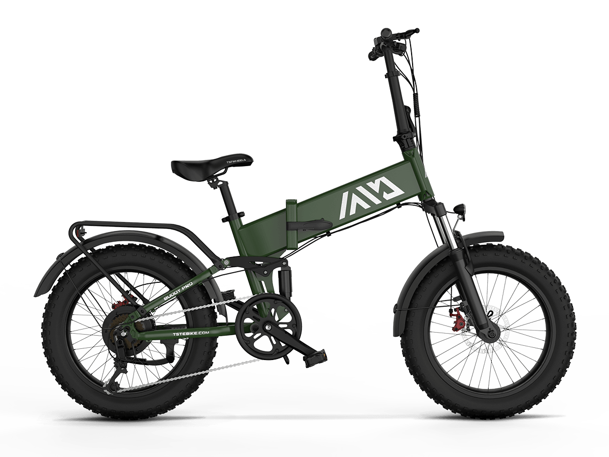 TST® Buddy Pro 20'' Full Suspension Folding Ebike - TST Ebike