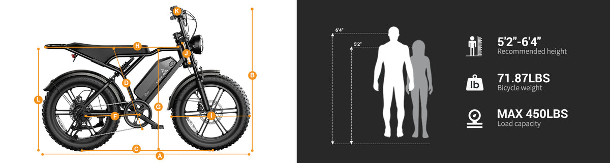 TST® R002 20'' 1500W Full Suspension Moped-style Electric Bike