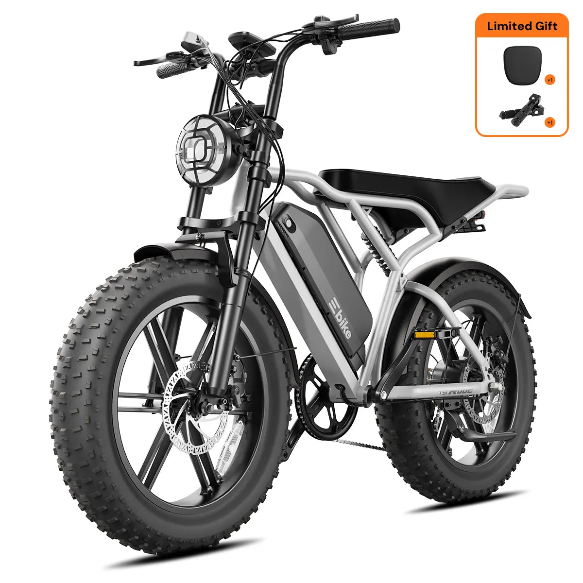 TST® R002 20'' 1500W Full Suspension Moped-style Electric Bike