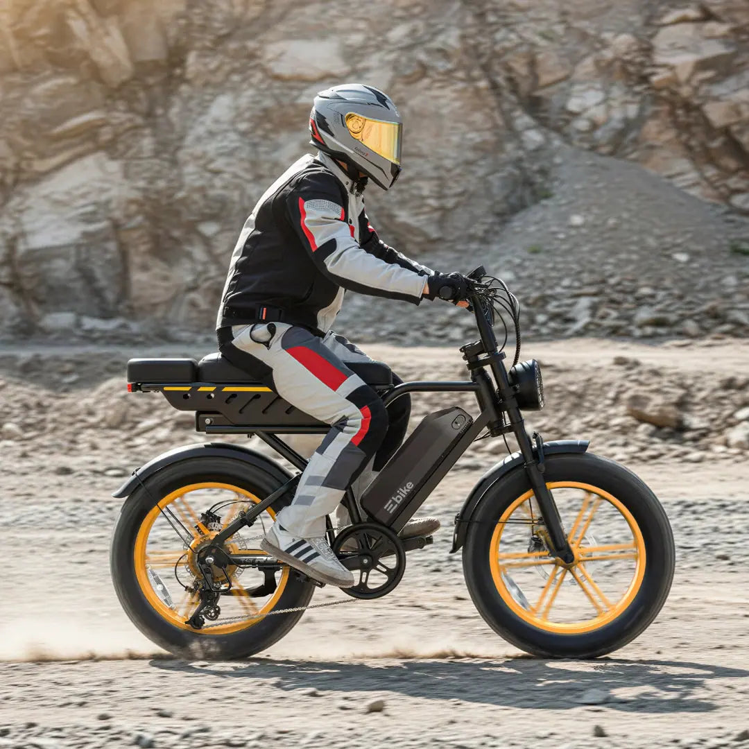 TST® R9 Dual-Battery 1500W Long-Range Full-Suspension Moped Style Electric Bike (2026 Model)