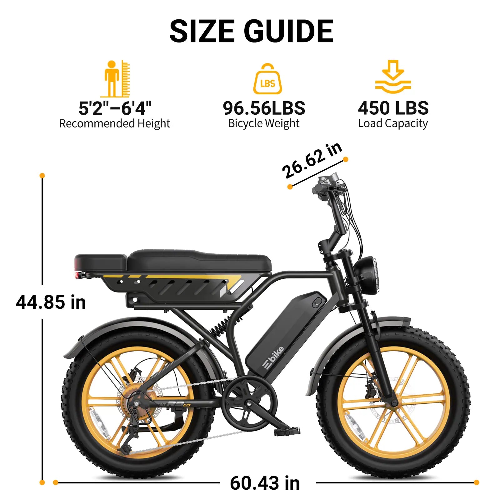 TST® R9 Dual-Battery 1500W Long-Range Full-Suspension Moped Style Electric Bike (2026 Model)