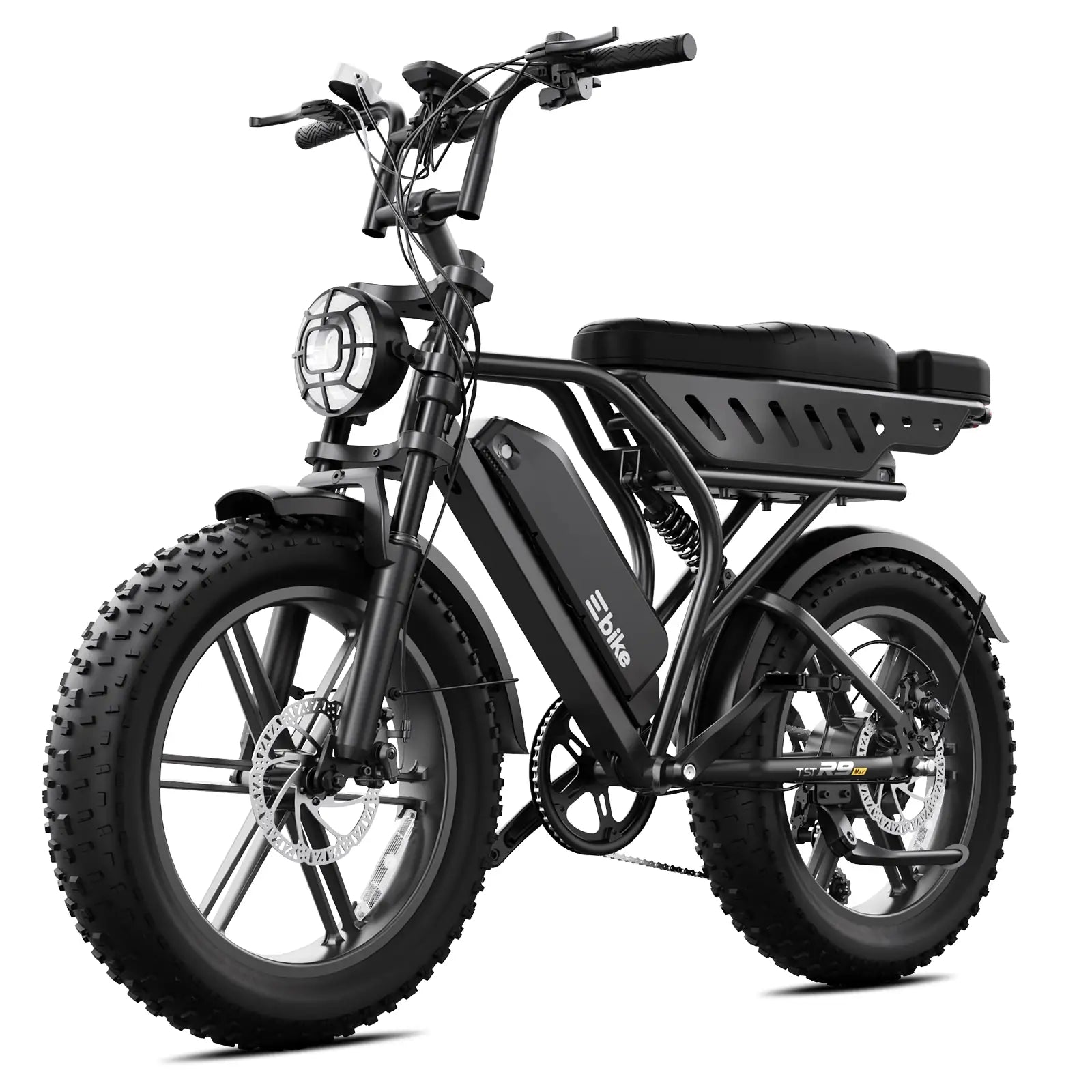 TST R9 1500W Full-Suspension Moped Style Electric Bike (2026 Model)