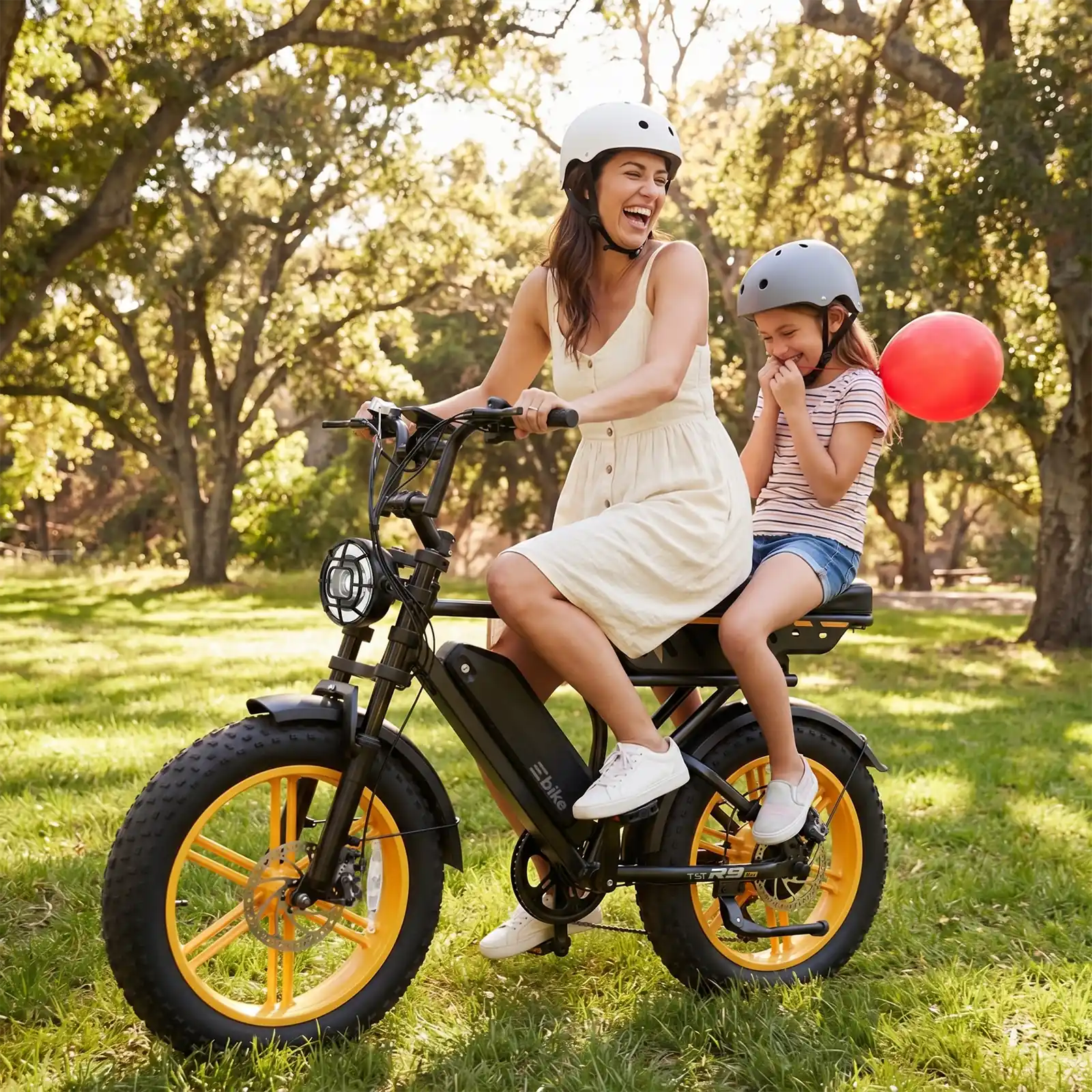 TST R9 1500W Full-Suspension Moped Style Electric Bike (2026 Model)