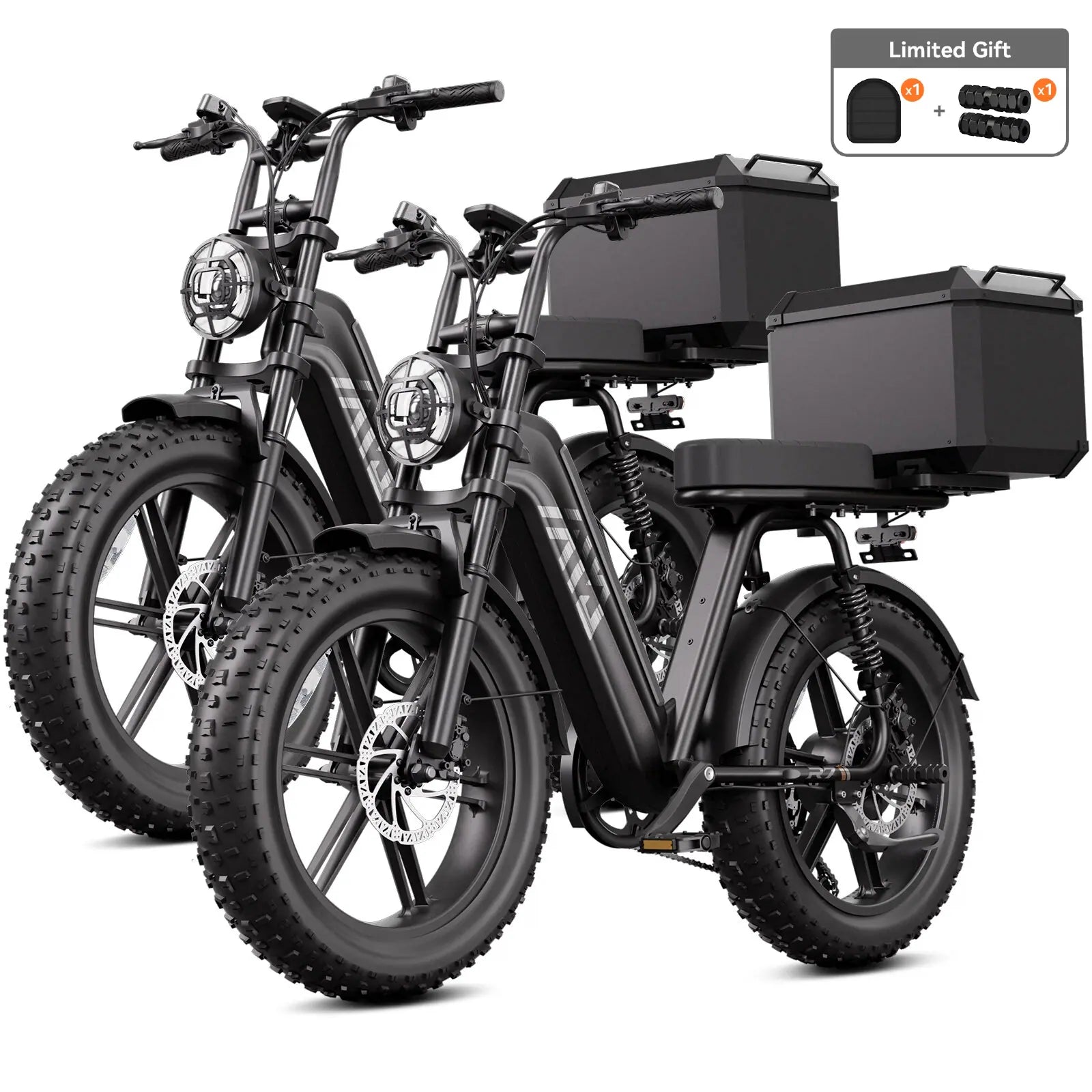 TST® Combo Sale R7 1500W Full Suspension Electric Cargo Bike