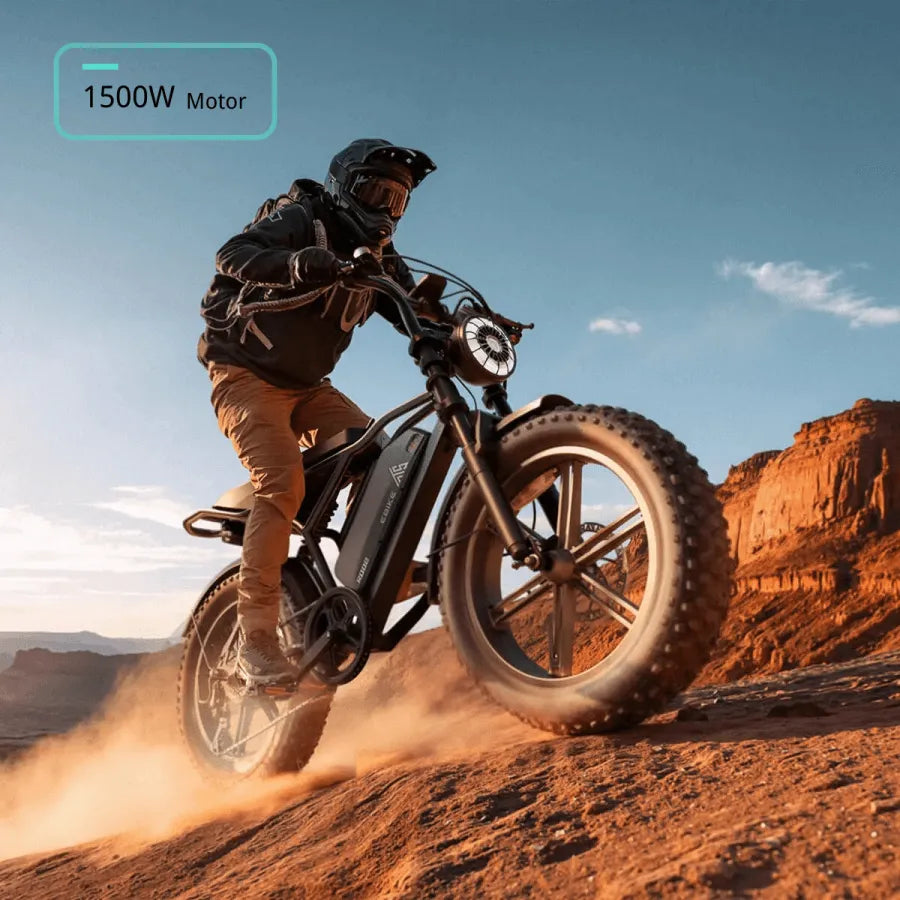 TST® R002 20'' 1500W Full Suspension Moped-style Electric Bike