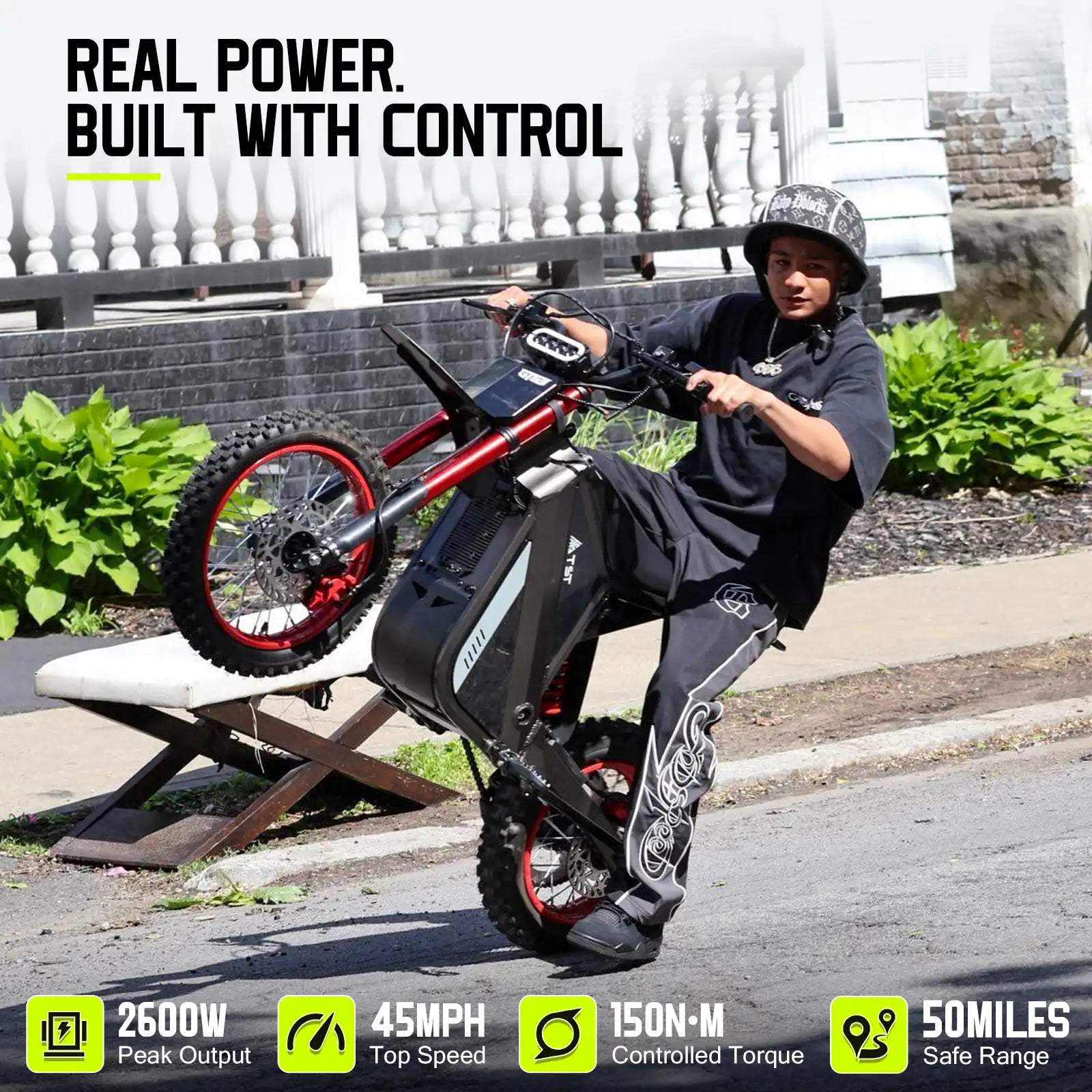 TST® GT63 2600W Electric Dirt Bike for Teens & Adults