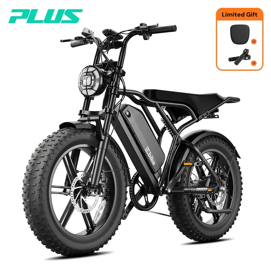 TST® R002 20'' 1500W Full Suspension Moped-style Electric Bike