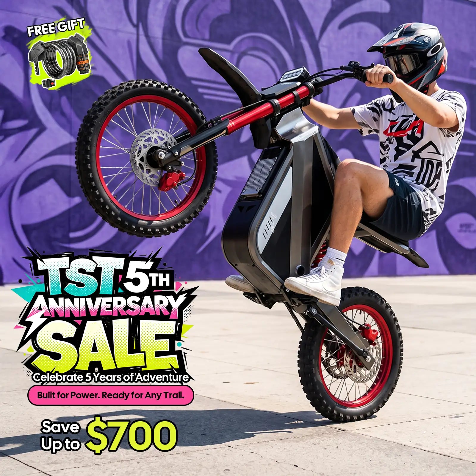 TST® GT63 2600W Electric Dirt Bike for Teens & Adults