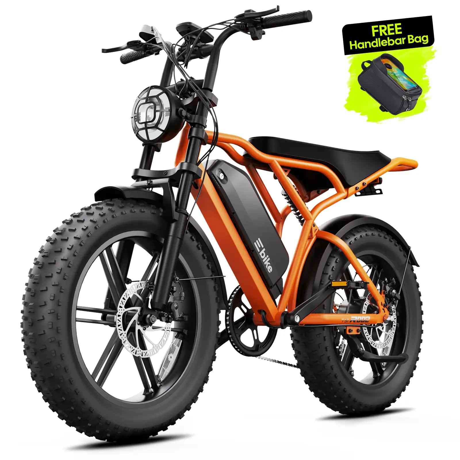 TST® R002 20'' 1500W Full Suspension Moped-style Electric Bike