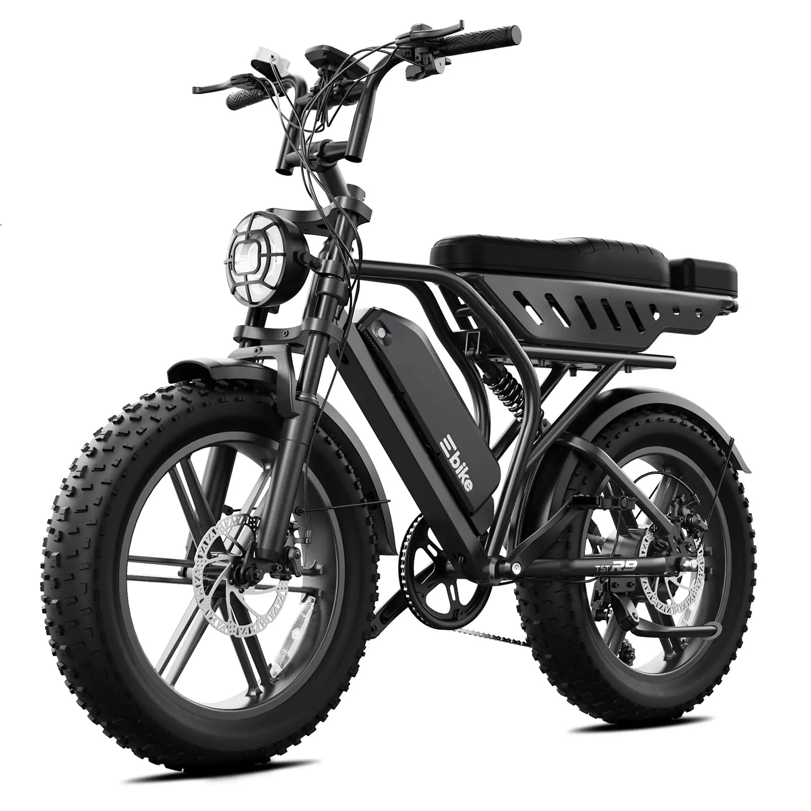 TST R9 1500W Full-Suspension Moped Style Electric Bike (2026 Model)