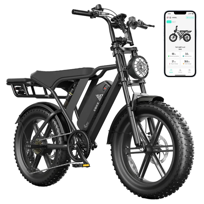 TST® R002 20'' 1500W Full Suspension Moped-style Electric Bike