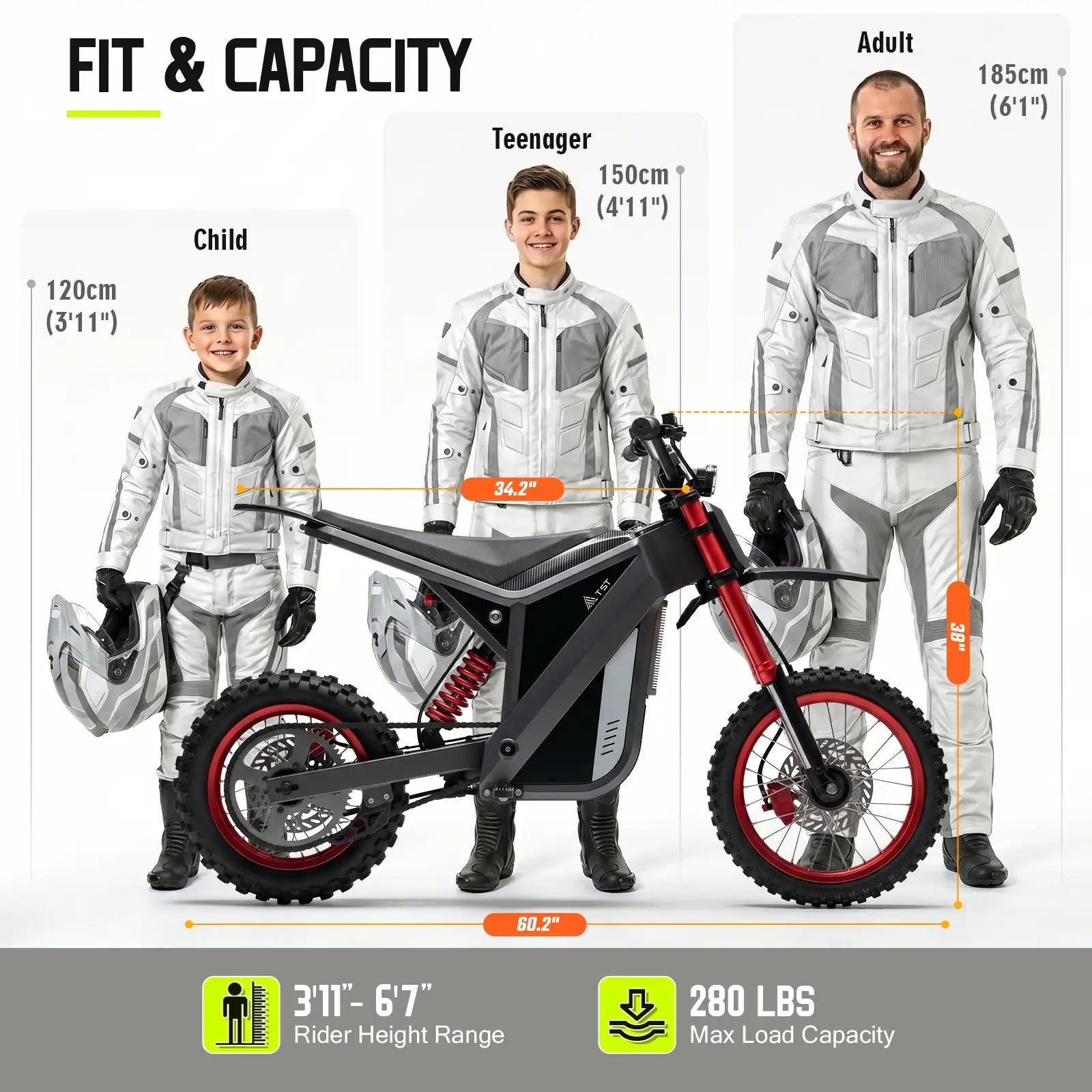 TST® GT63 14" 2400W 210Nm Electric Dirt Bike