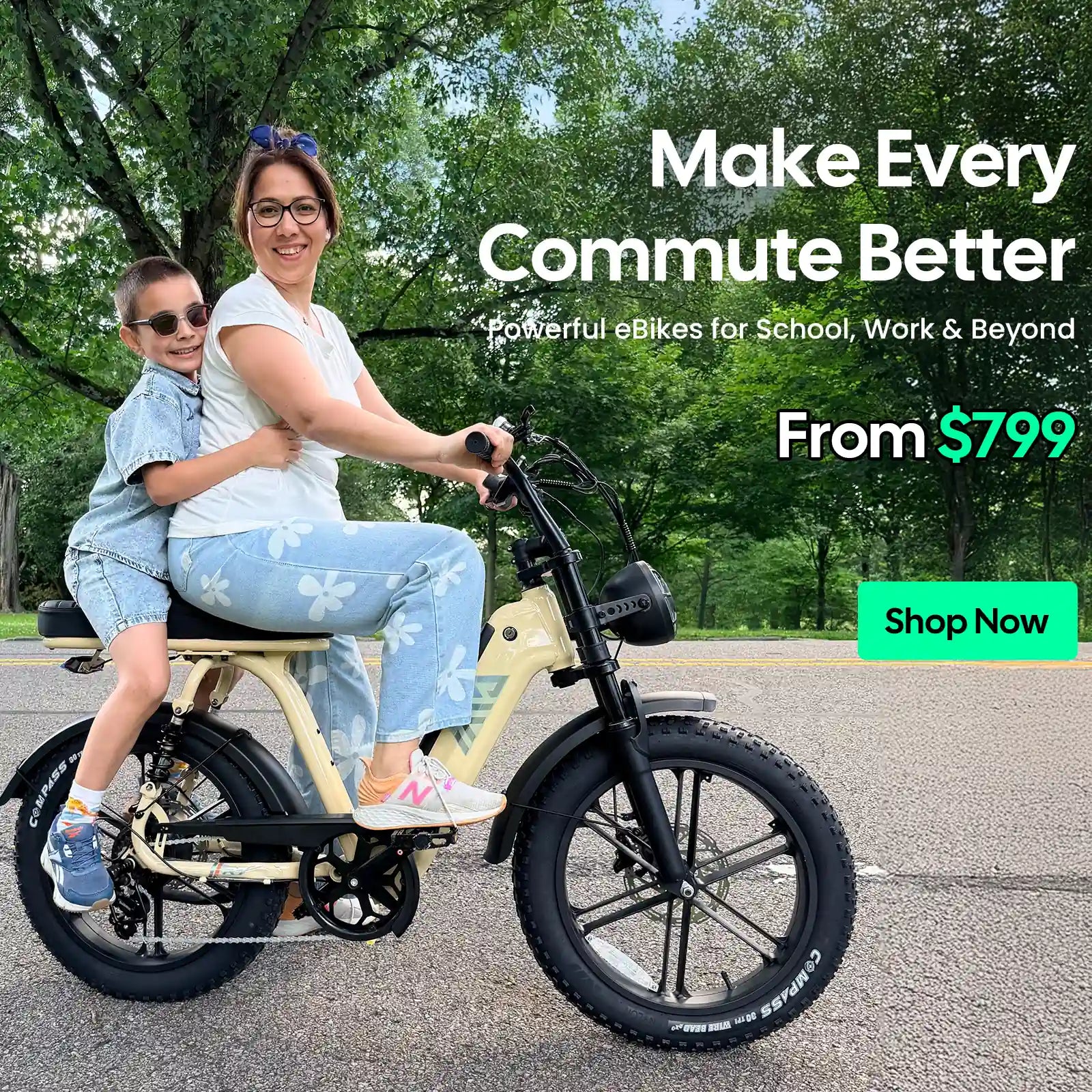 TST® R7 Moped Style 1500W Full Suspension Electric Cargo Bike | 2026 New Model