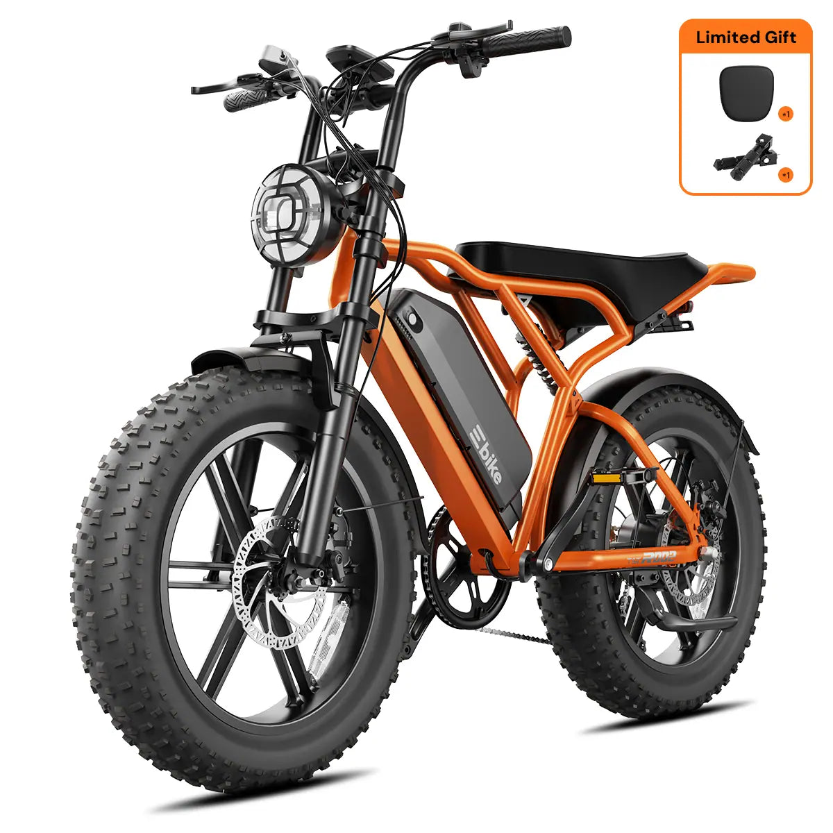 TST® R002 20'' 1500W Full Suspension Moped-style Electric Bike