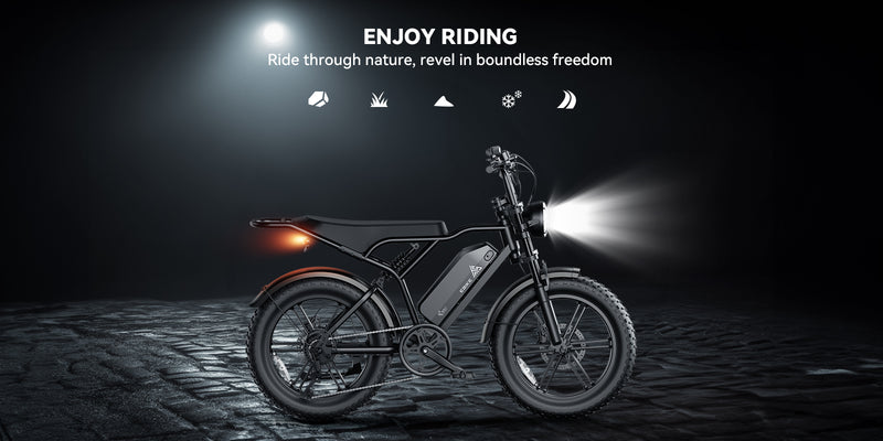 TST® R002 20'' 1500W Full Suspension Moped-style Electric Bike
